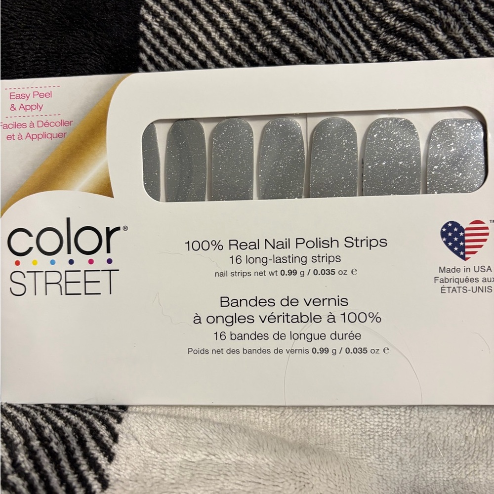 Color Street Glittering Silver Nail Strips MOONLIGHT NIGHT
